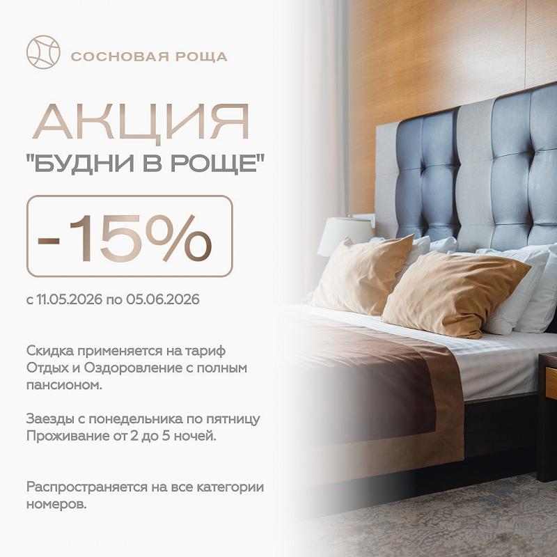 БУДНИ  В РОЩЕ -15%